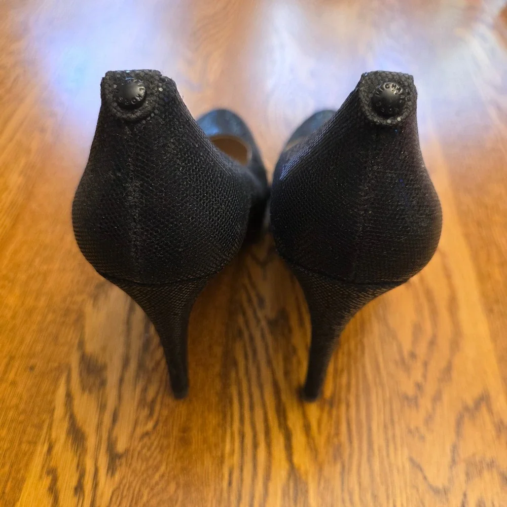 VTG Michael Kors Black Sparkle Glitter SZ 10 Stiletto Pumps Heels‎ Womens 4
